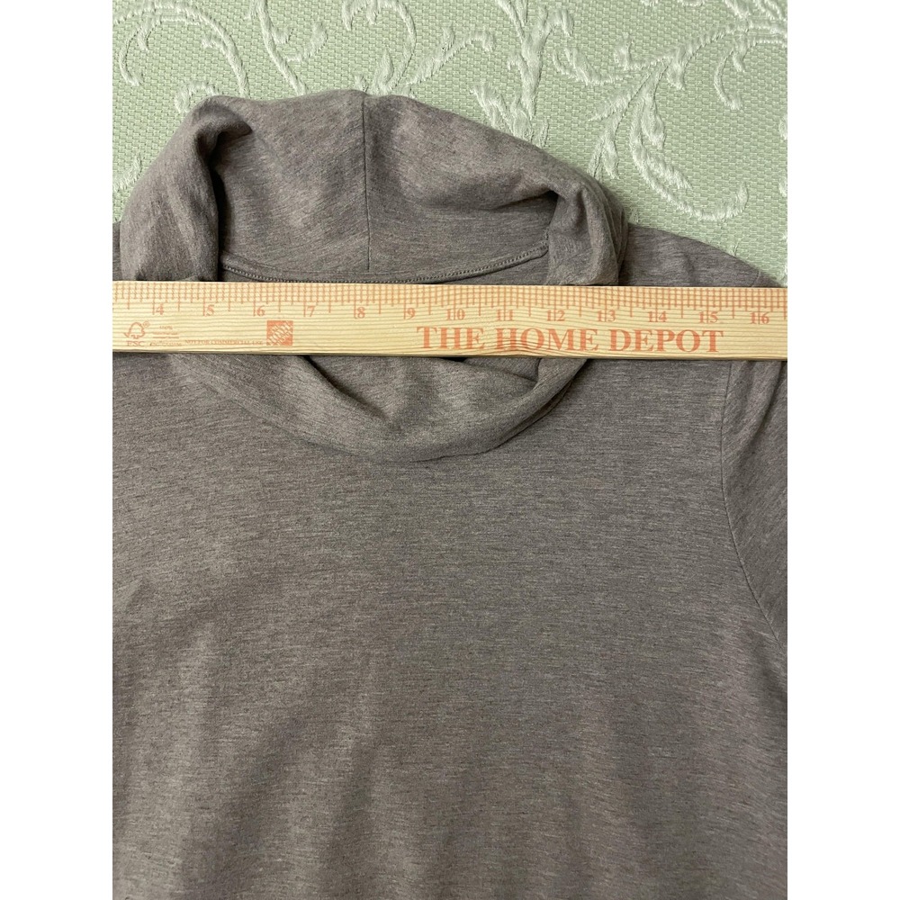 Pure Jill Dress Womens L Gray Cowl Neck Long Sleeve Jersey Shift Pockets - Picture 6 of 14